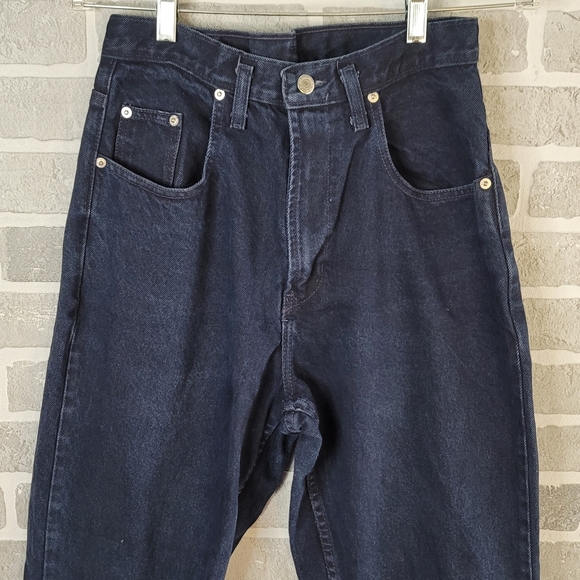 Jordache Dark Blue Wash High Rise Waisted Mom Jeans Tappered Leg Women's Size 12 - Picture 3 of 16